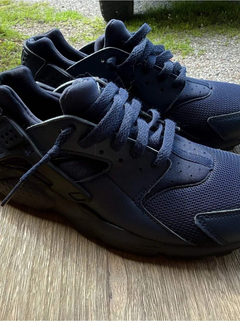 Men's Navy Athletic Sneakers - hurache